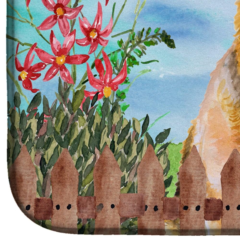 Premium Absorbent German Shepherd Themed Dish Drying Mat - 14