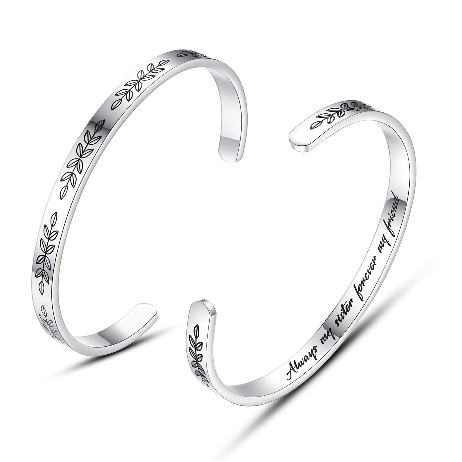 Personalized Cuff Bracelets for Women & Girls - Best Friend, Sister, Mom, Daughter, Granddaughter Jewelry - Custom Birthday, Mother's Day, Christmas & Easter Gifts - Perfect for Everyday Wear, Special Occasions & Gift Giving