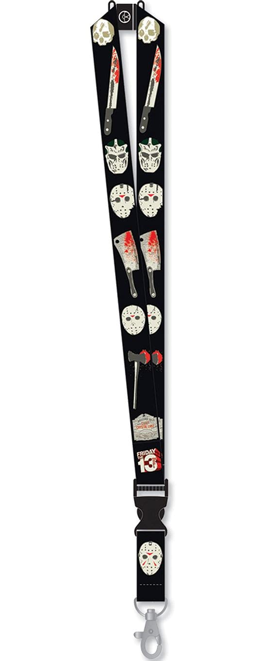 Friday the 13th Jason Mask Lanyard - Reversible with Breakaway Clip for Work & Events