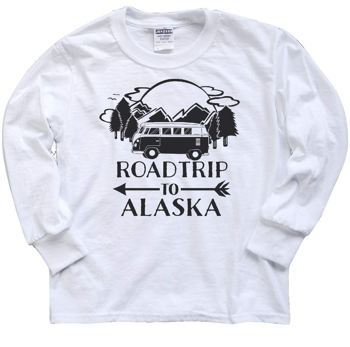 Inktastic Alaska Road Trip Long Sleeve Tee for Kids - Travel & Adventure Wear