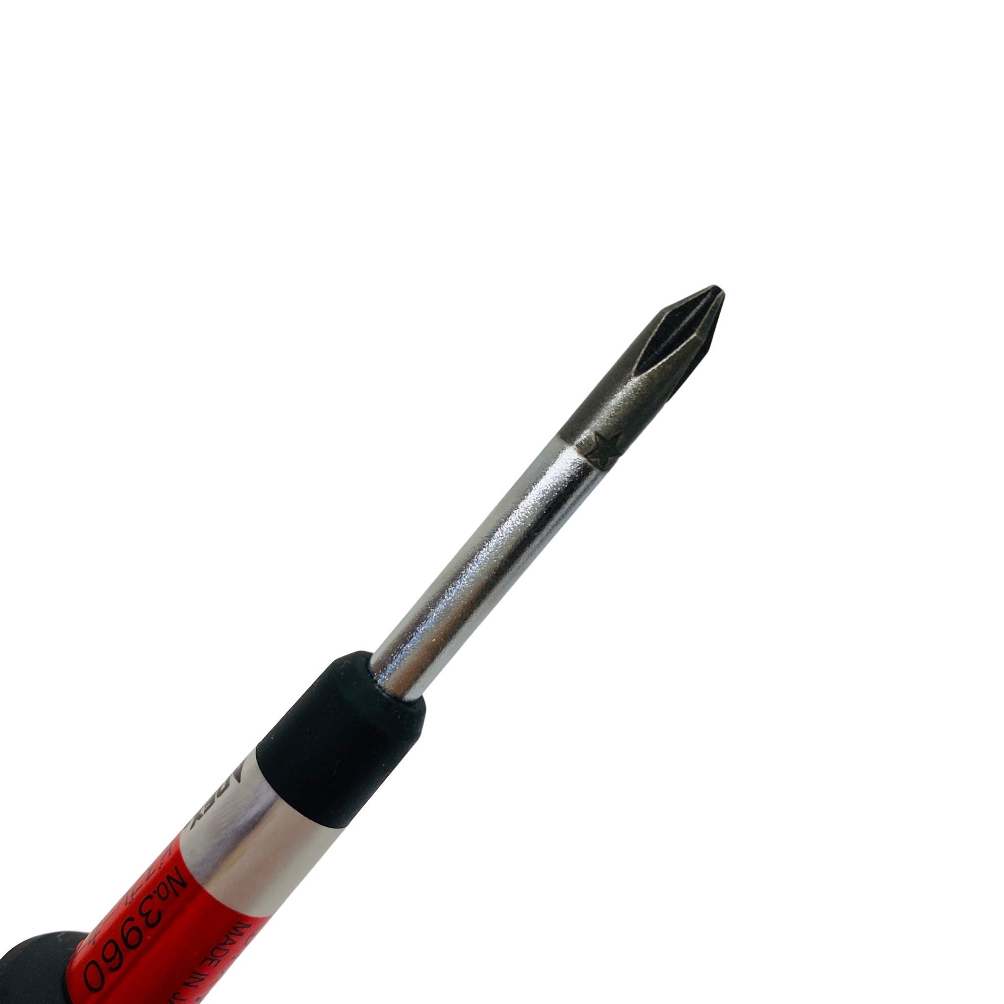ANEX Manual Impact Screwdriver Set - Phillips PH1 x 75mm with Magnetic Tip | Screw Extractor Tool for Broken Screws | Durable Japanese-Made Hand Tool for Automotive, Electronics & Home Repair