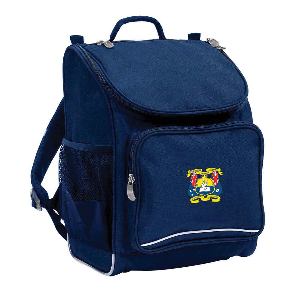 Toowoomba Christian College Mighty Tuff Pack 24L Backpack for Primary School Students - Navy Blue School Bag for Boys & Girls - Perfect for Books, Lunch & School Supplies