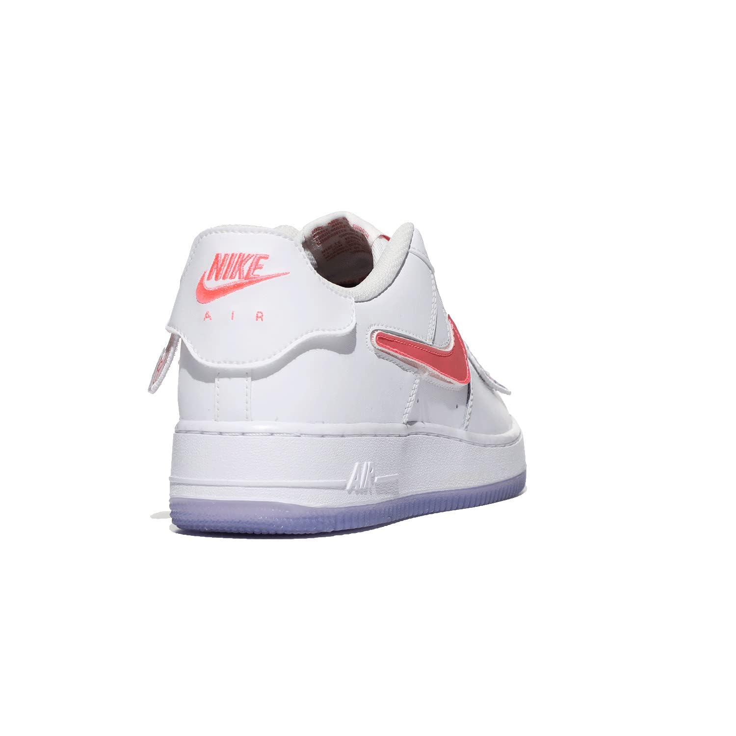 Nike Air Force 1 Low Grade School Sneakers with Removable Patches - White/Black DB1856-100 - Perfect for School, Sports & Casual Wear