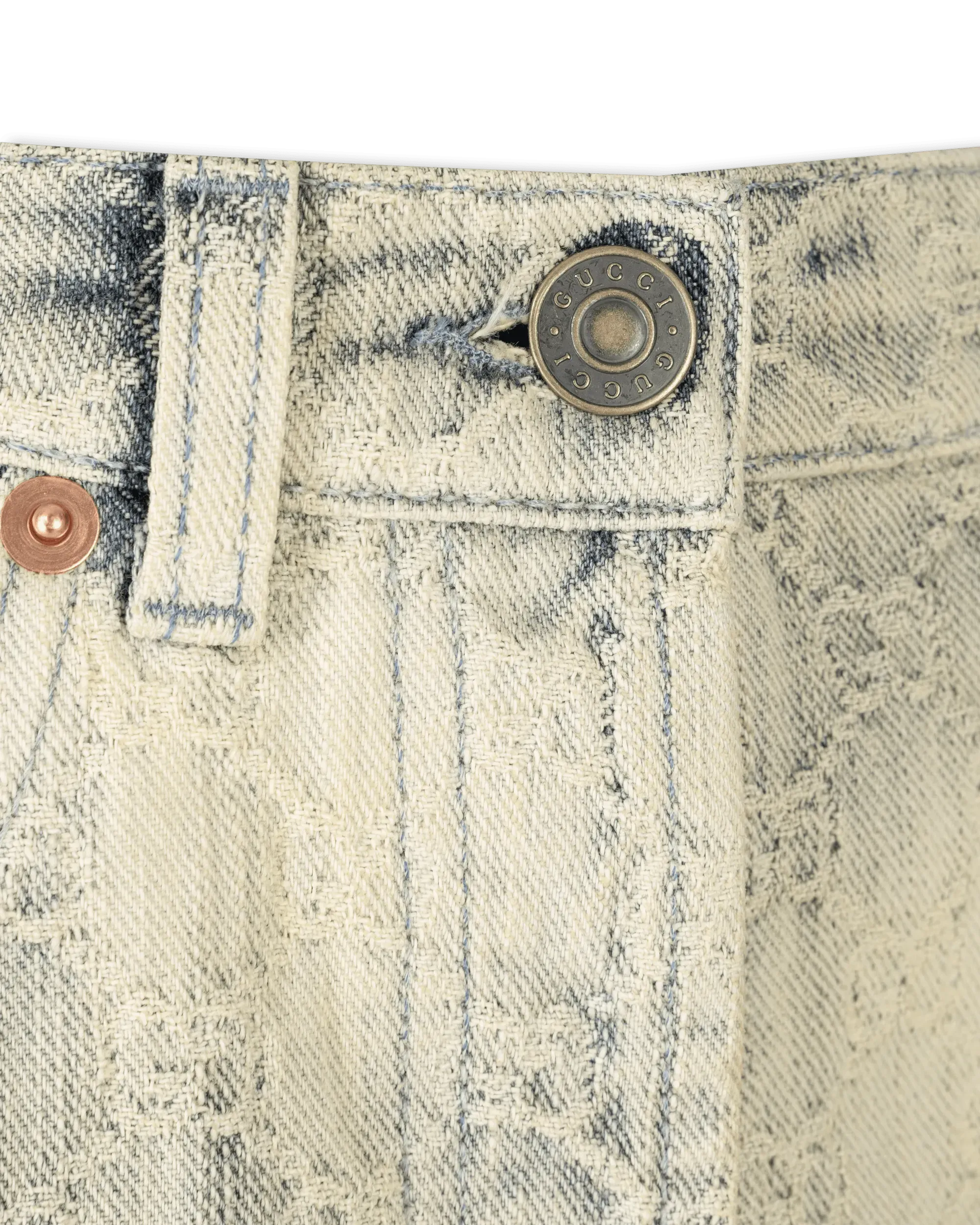 Eco-Washed Monogram Jeans for Women - Vintage Distressed Denim Pants with Unique Embroidered Design | Perfect for Casual Outfits, Streetwear & Boho Fashion