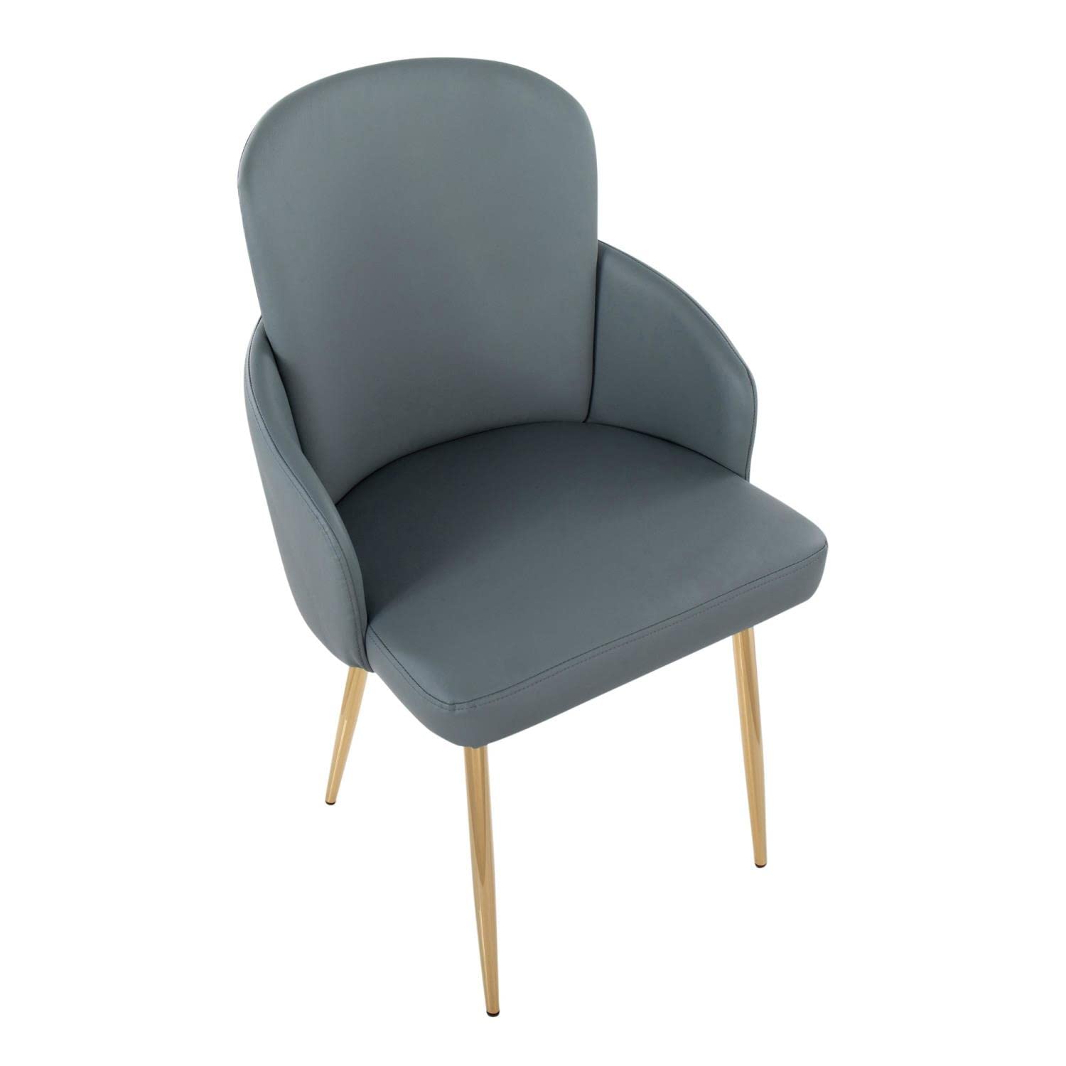LumiSource Dahlia Upholstered Dining Chairs Set of 2 - Modern Kitchen Chairs for Dining Table - Perfect for Home, Restaurant, and Office Use