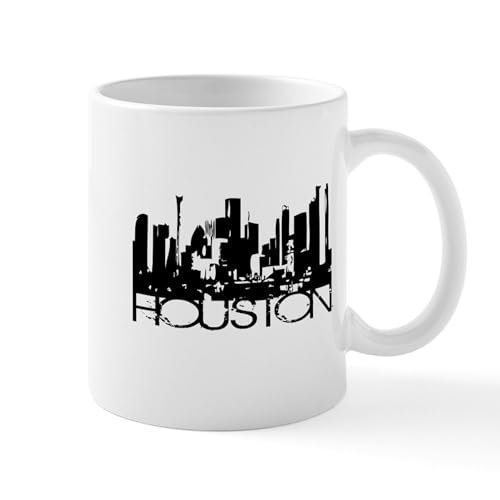 White - Houston Texas Downtown Graphi Mug