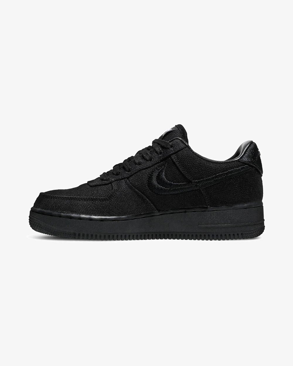 Nike x Stussy Air Force 1 Low Black Sneakers - Men's Casual Shoes for Streetwear & Urban Fashion | Perfect for Everyday Wear, Gym, and Sports Activities