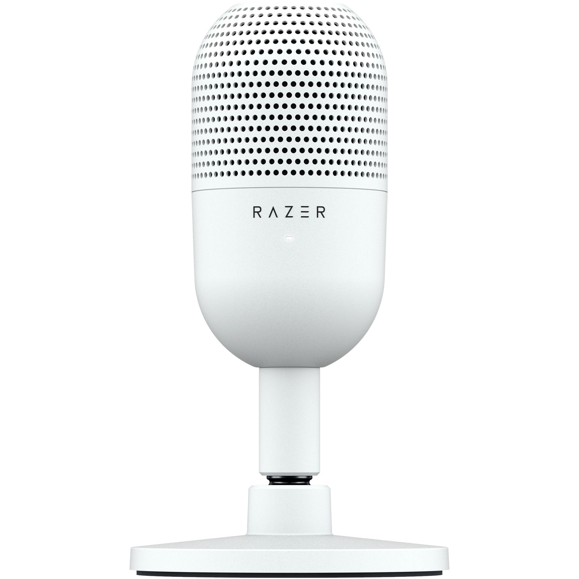 Razer Seiren V3 Mini USB Condenser Microphone - Supercardioid Pickup Pattern, Tap-to-Mute with LED, Shock Absorber - Ultra Compact USB Mic for PC Gaming, Streaming, Podcasting, Discord, OBS Studio, XSplit - Perfect for Home Studio & Content Creation (White)