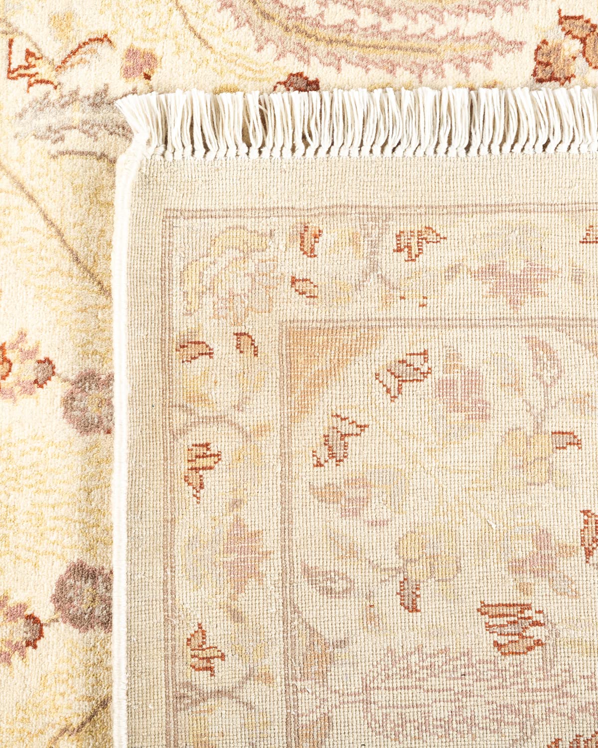 Handmade Wool Traditional Tribal Mogul Ivory 6x9 Area Rug - Solo Rugs One of a Kind Hand Knotted - Perfect for Living Room, Bedroom & Home Decor