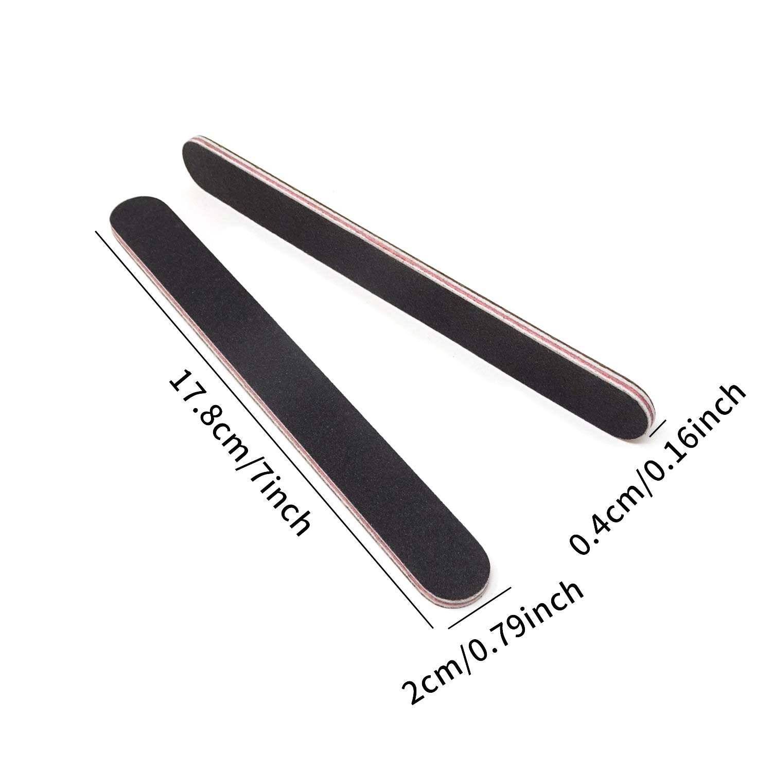 Honbay 20PCS Double Sided Nail Files Emory Boards - 100/180 Grit Professional Nail Art Tools for Home & Salon Use - Perfect for Manicures, Pedicures & Nail Extensions