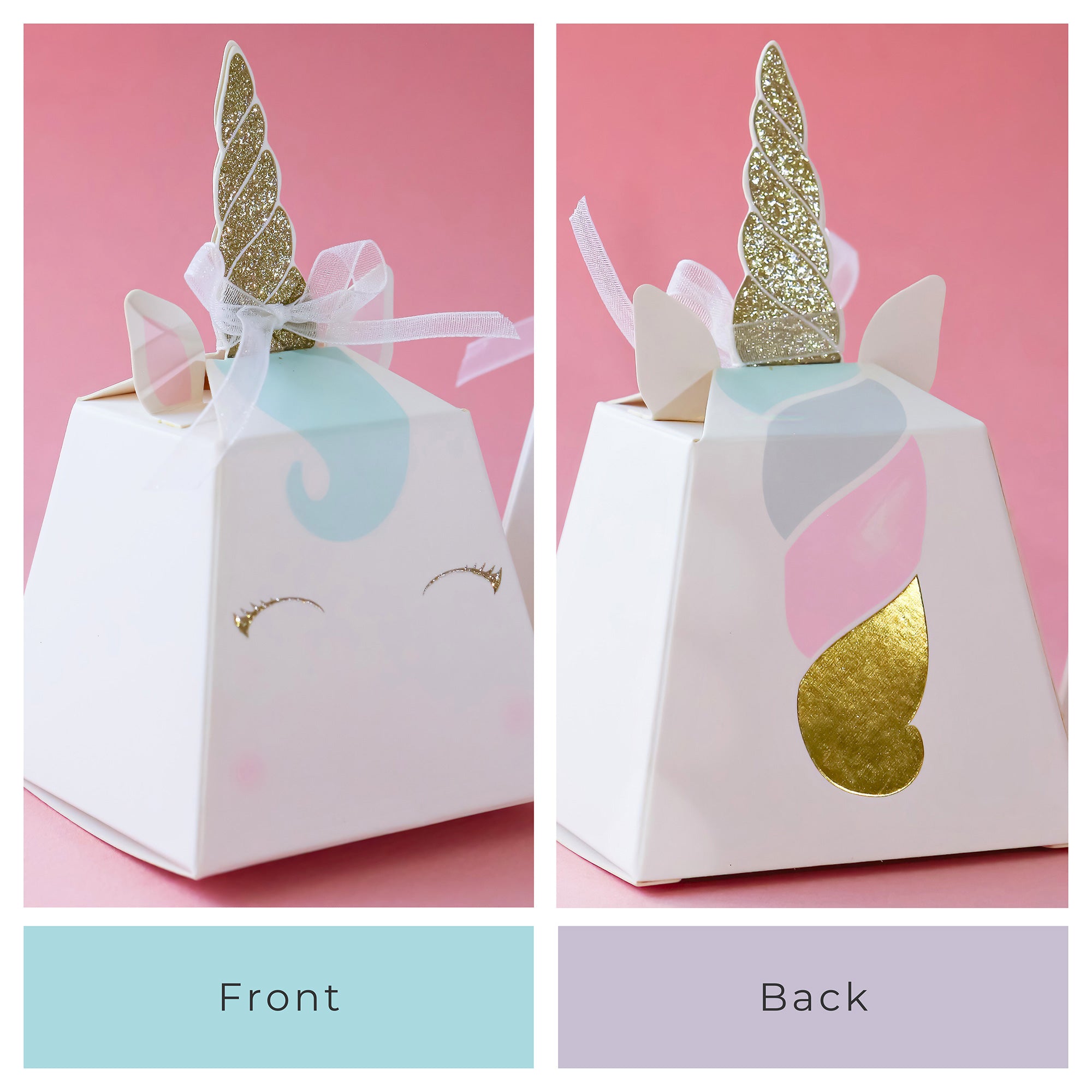 12-Pack Unicorn Party Favor Boxes for Kids Birthday, Baby Shower & Celebration - Cute Gift Boxes for Goodie Bags, Candy & Treats