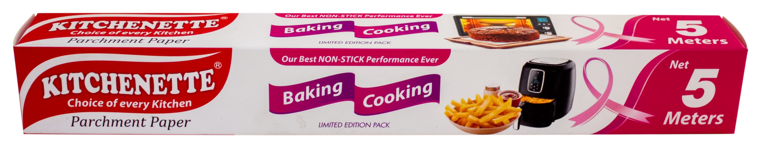 Premium Food Grade Non-Stick Parchment Paper for Baking & Cooking - 5 Meter Coreless Roll | Microwave Safe, Eco-Friendly Butter Paper | Perfect for Cakes, Pizzas, Sandwiches & Burgers | Ideal for Home Kitchens, Bakeries & Meal Prep
