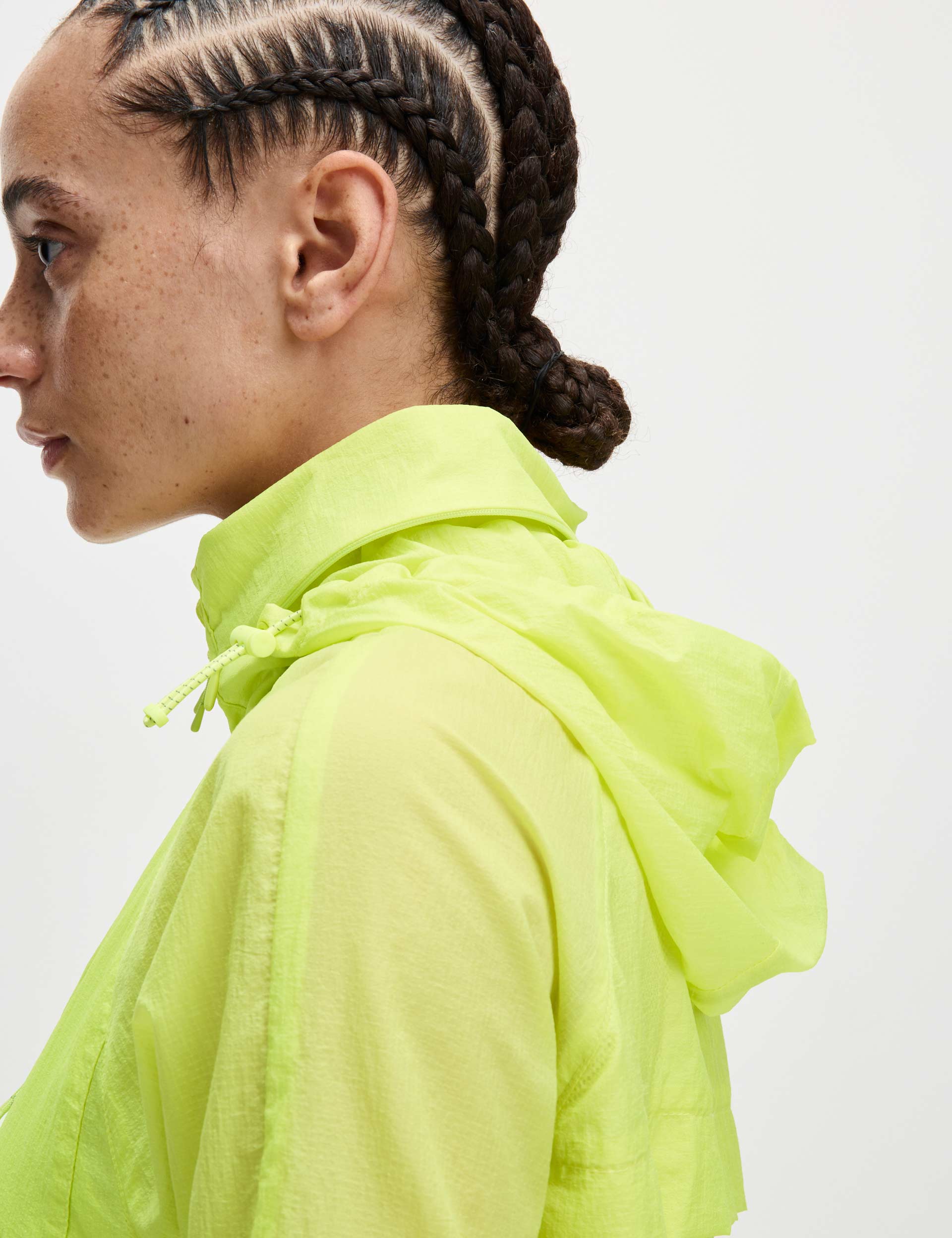 Stormwear Hooded Zip-Up Running Jacket for Men & Women - Lightweight Waterproof Windbreaker with Reflective Stripes - Perfect for Jogging, Hiking & Outdoor Sports (Limeade)