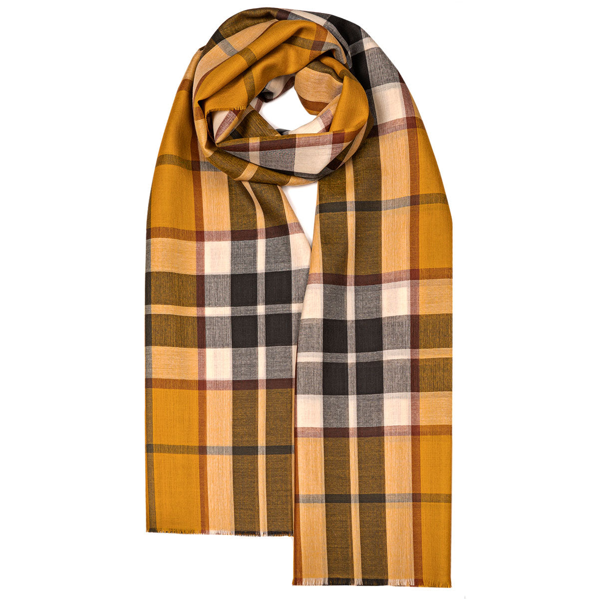 Thomson Gold Extra Fine Merino Wool Stole - Soft & Luxurious Wrap for Women - Perfect for Winter, Weddings & Evening Events