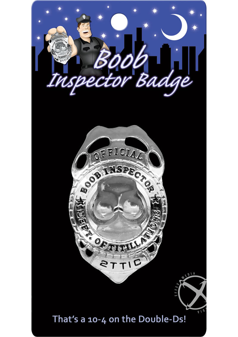 Boob Inspector Badge - Fun Novelty Police Badge for Bachelorette Parties & Costume Accessories - Perfect for Halloween, Cosplay & Prank Gifts