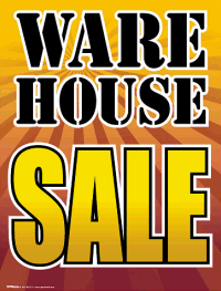 Custom Vinyl Window Sign for Warehouse Sale - Durable, Weatherproof Business Promotion Decals - Perfect for Storefronts, Clearance Events & Retail Displays