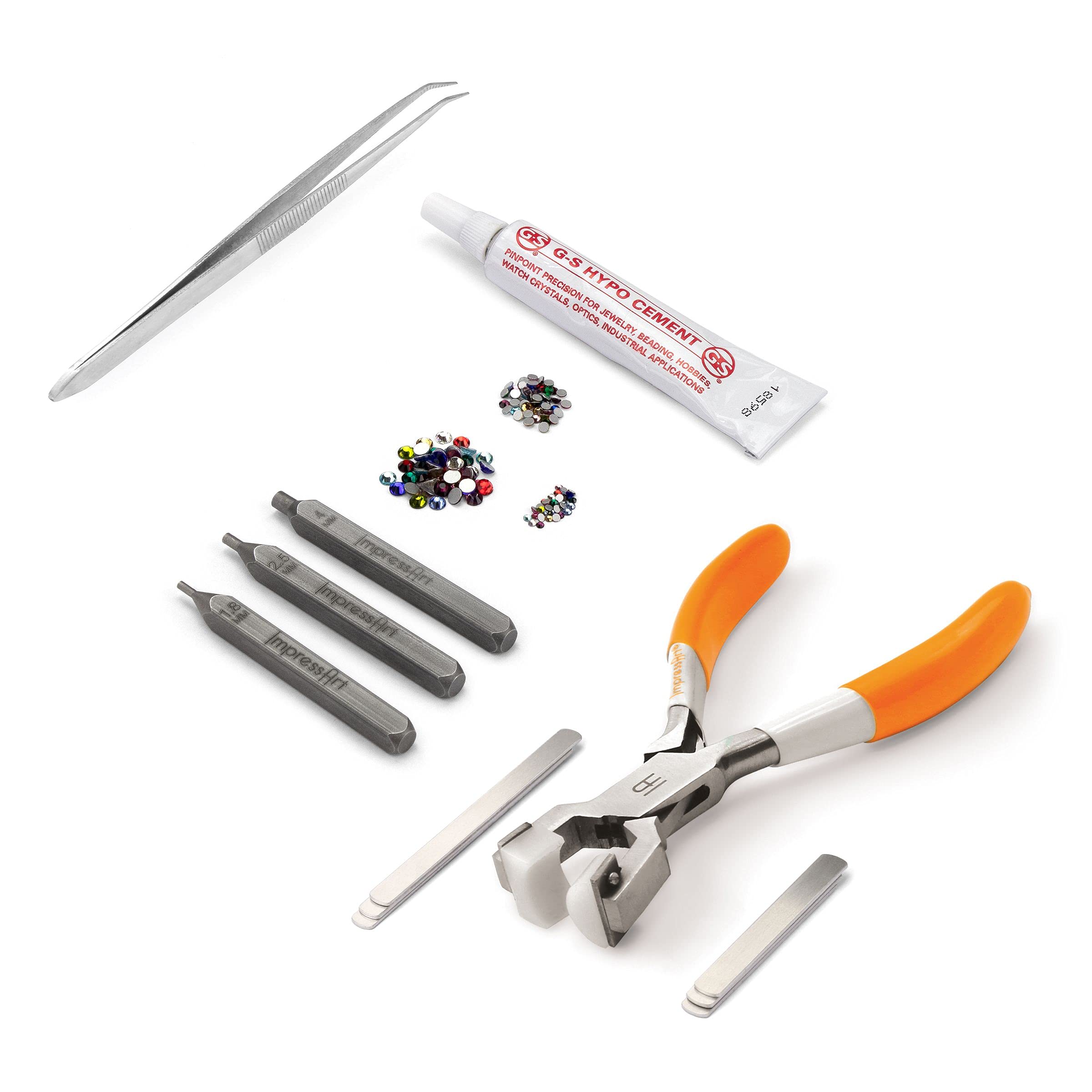 ImpressArt Metal Stamping Ring Making Kit - DIY Jewelry Craft Set with Birthstones for Handmade Rings, Personalized Gifts & Creative Projects | Perfect for Wedding Bands, Anniversary Gifts & Crafting Classes