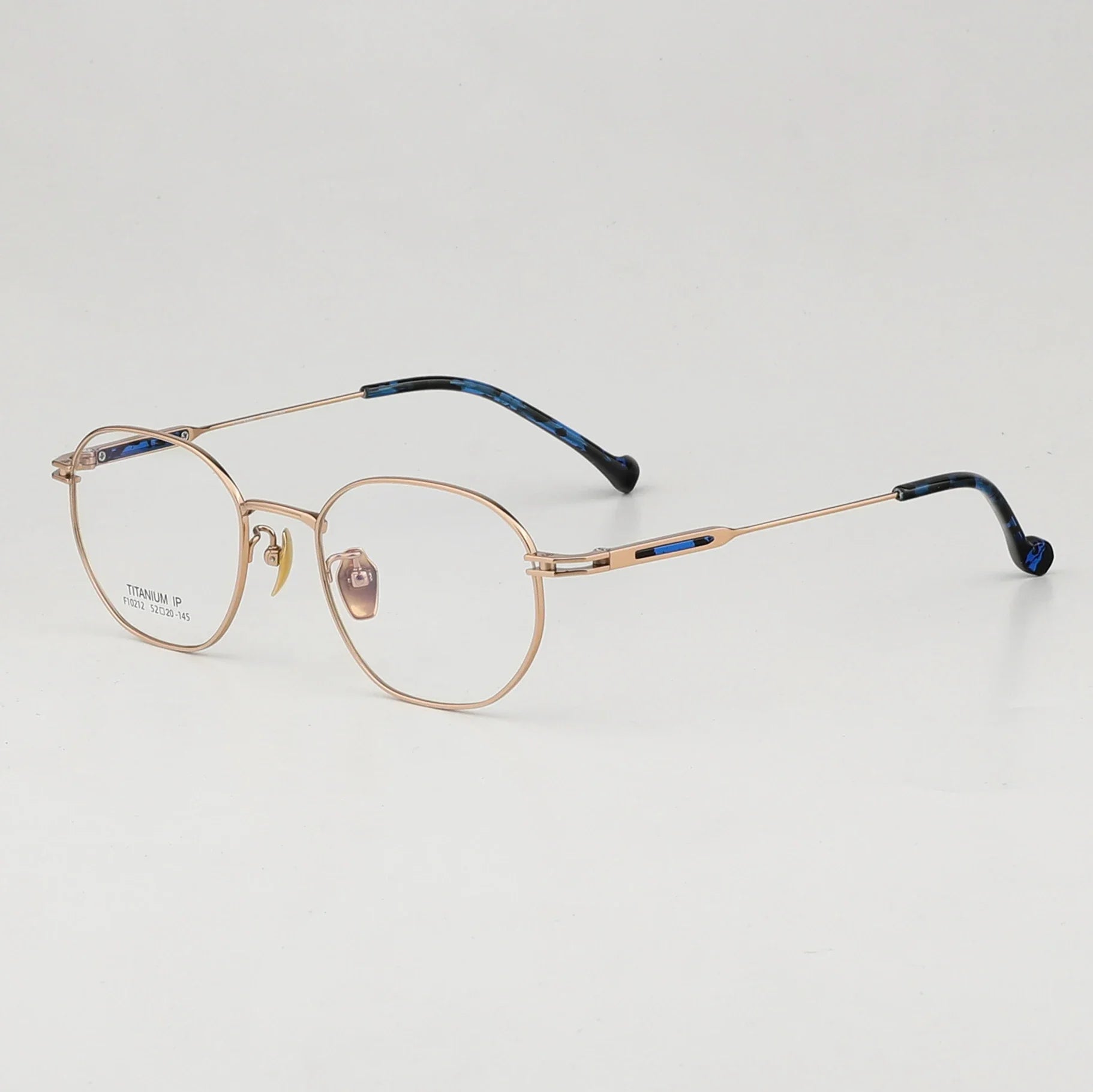 Aror Unisex Full Rim Polygon Square Titanium Eyeglasses 10212 - Lightweight Durable Frame for Men & Women - Perfect for Office, Reading & Fashion Accessories