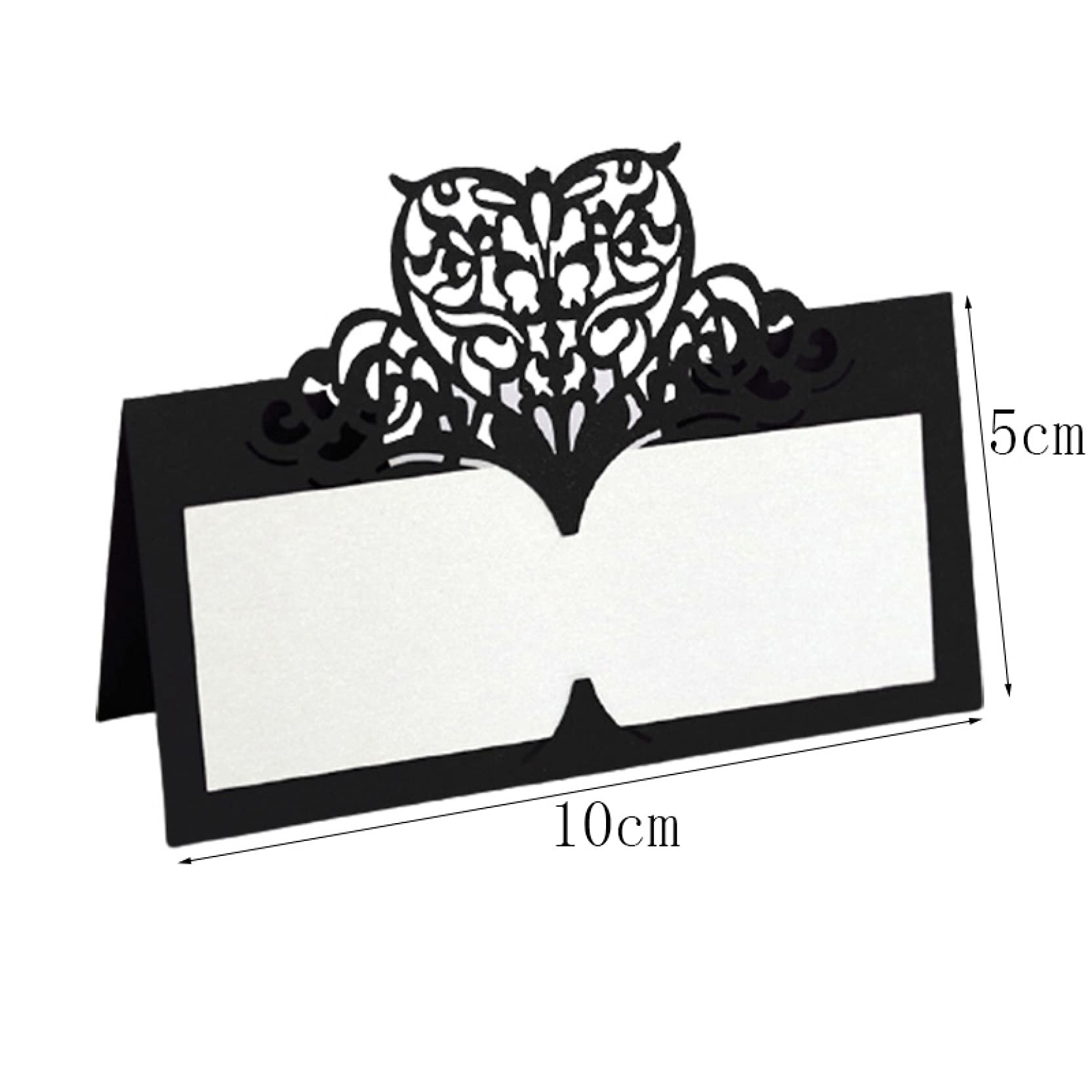 YURASIKU 50/100 Pcs Laser Cut Love Table Name Cards - Elegant Wedding Banquet, Birthday Party Place Cards with Romantic Design | Perfect for Table Setting, Bridal Shower, Anniversary & Special Event Decorations