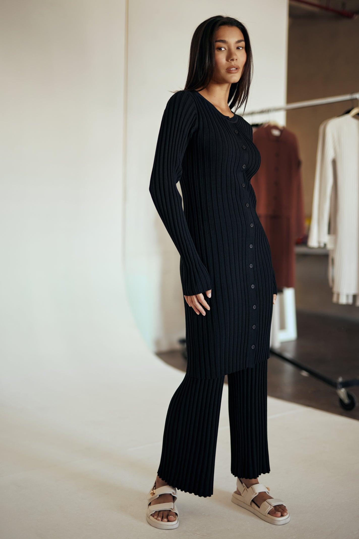 Luna Ribbed Knit Long Sleeve Cardigan for Women - Soft Stretchy Open Front Sweater - Perfect for Fall Winter Layering & Office Wear