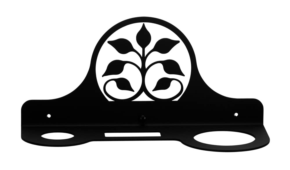 Sturdy Wrought Iron Leaf Fan Hair Dryer Holder Rack - Wall Mounted Organizer for Bathroom, Salon & Home Storage - Perfect for Hair Styling Tools, Blow Dryers & Accessories