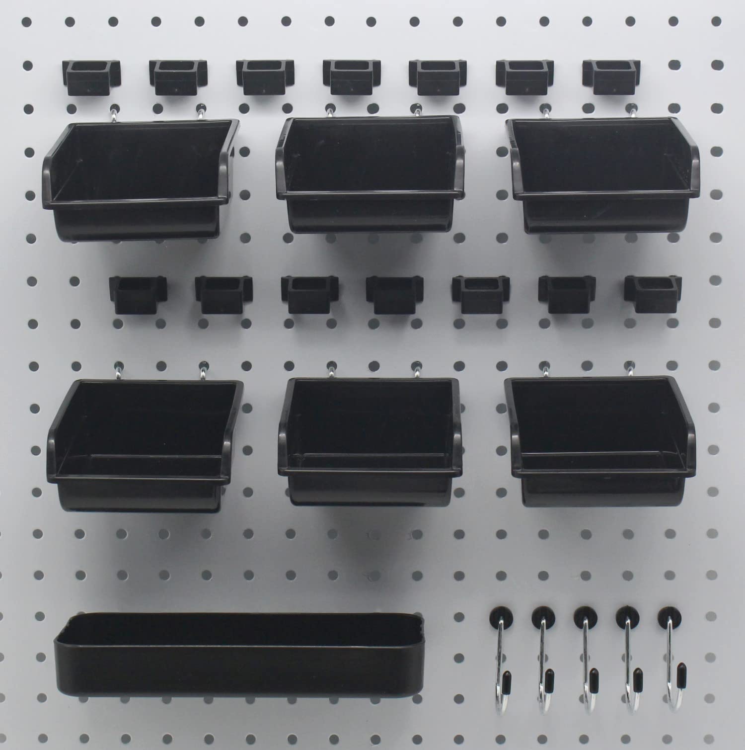 258 PCS Pegboard Hooks Kit - Metal Pegboard Hooks, Bins & Accessories for Garage, Workshop & Retail Organization - Heavy Duty Storage Solution for Tools, Supplies & Retail Displays