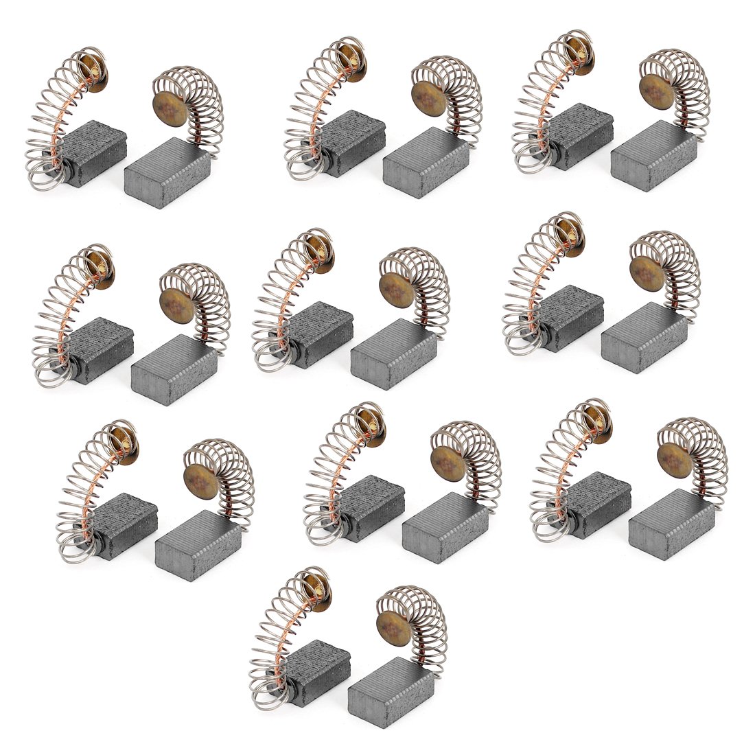 13mm x 7mm x 5mm Carbon Brushes for Power Tools & Electric Motors - 10 Pairs Replacement Set - Compatible with Drills, Fans, and Small Appliances