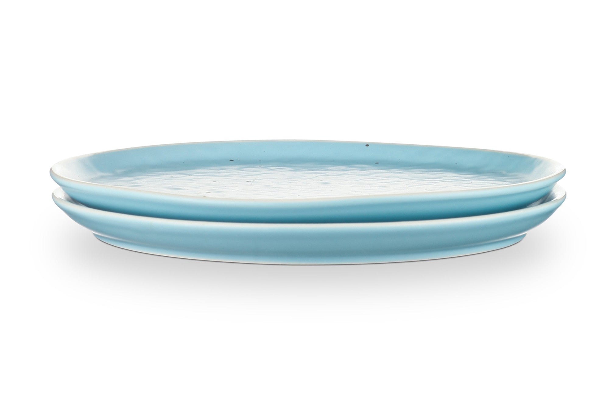 Elena Stoneware Salad Plate - Elegant Blue Ceramic Dinnerware for Salads, Appetizers & Desserts - Perfect for Home Dining, Parties & Restaurants