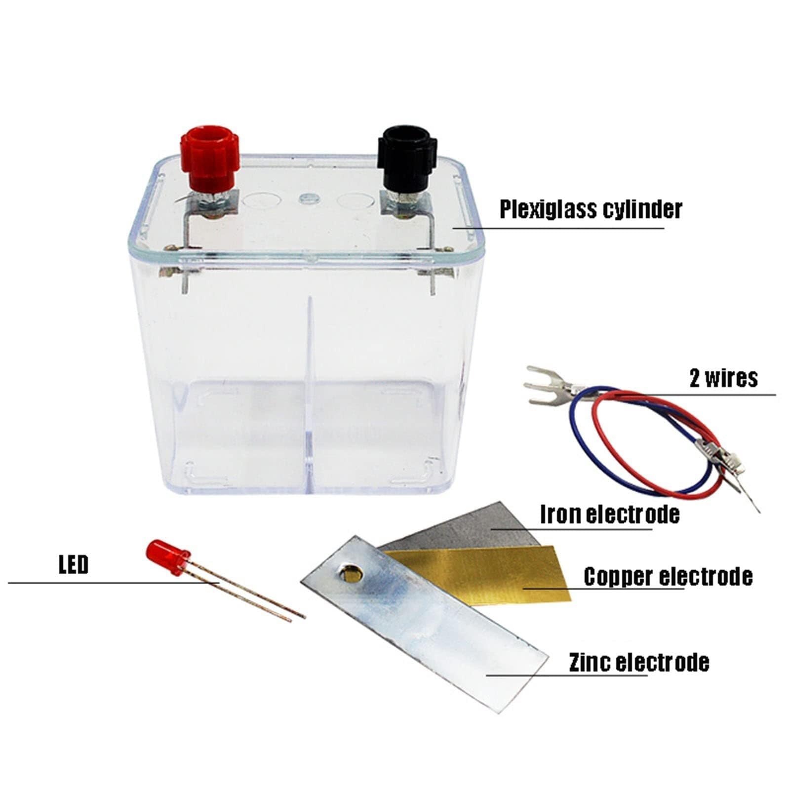 Primary Battery Experiment Kit - Convert Chemical to Electrical Energy for Science Labs & Teaching