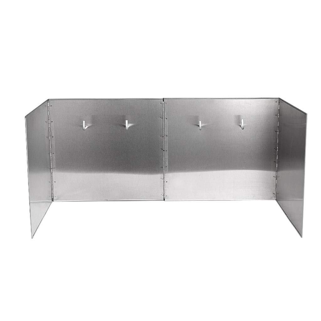 **YUXI8541NO Stainless Steel Camp Stove Windscreen - Splash-Proof Cooking Oil Baffle & Range Hood Insulation - Anti-Splatter Shield for Outdoor Camping, BBQ, and Picnics**