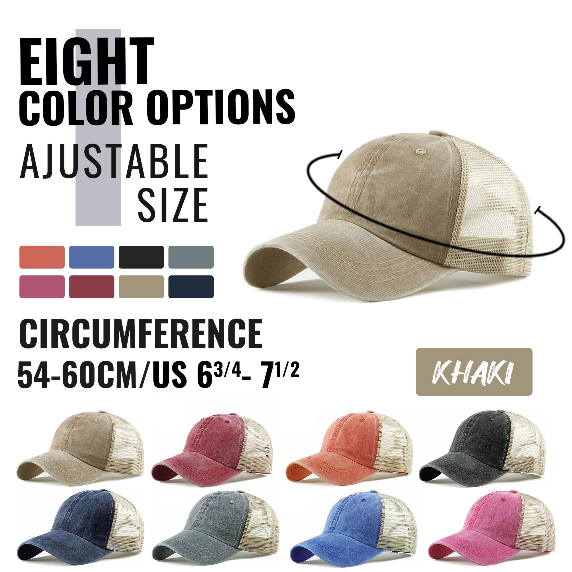 CLAPE Mesh Baseball Cap - Breathable Summer Trucker Hat for Men & Women, Quick-Dry Golf & Running Hat, Outdoor Sports & Casual Wear - Perfect for Hiking, Fishing, and Daily Sun Protection