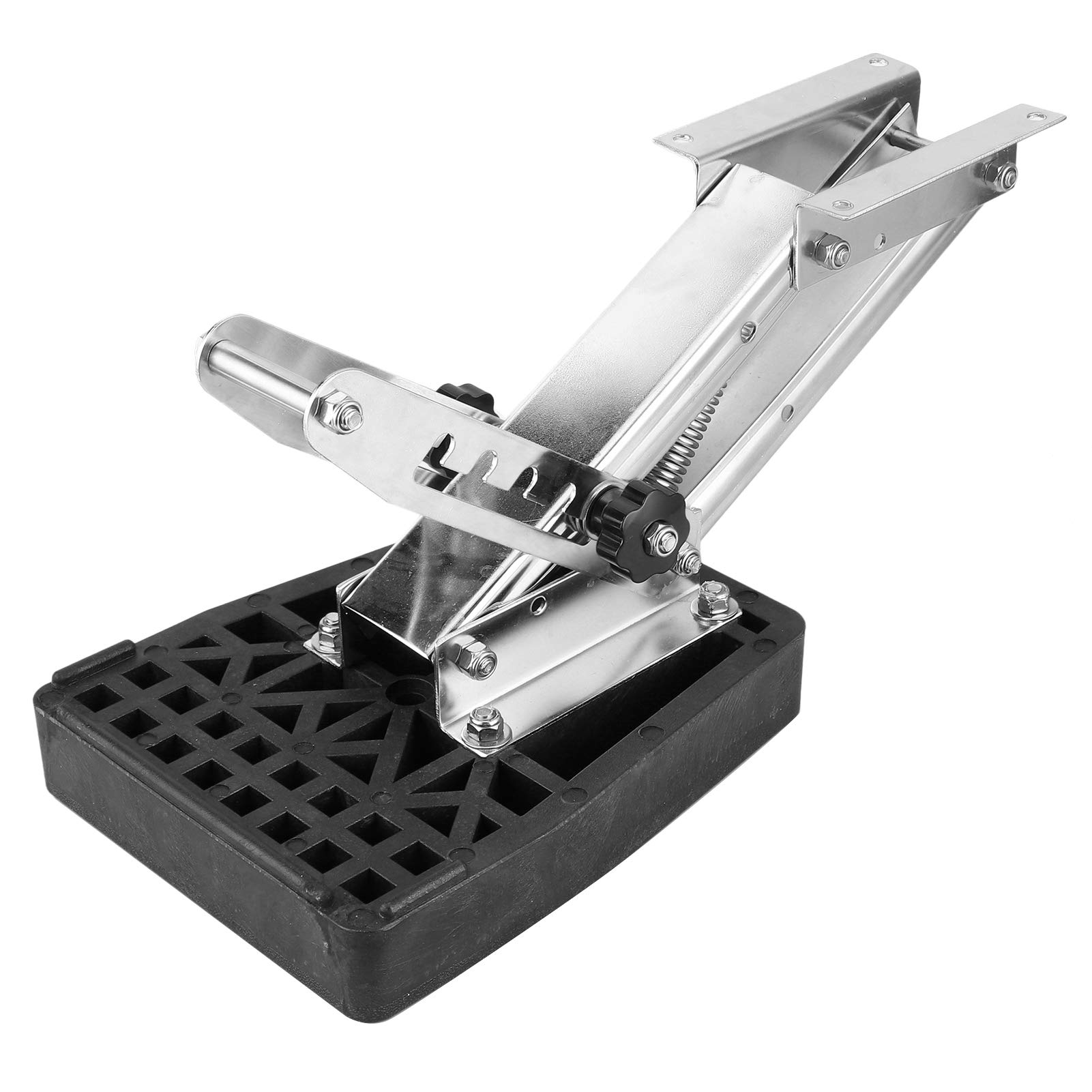 Stainless Steel Boat Motor Stand Bracket - Heavy Duty 110 Lbs Capacity for 2-Stroke Outboard Engine Mount | Smooth Design & Efficient Lifting | Perfect for Marine Motor Transom, Boat Maintenance & Engine Storage
