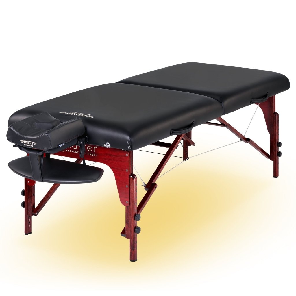 31'' Montclair Portable Massage Table with Memory Foam Layer, Shiatsu Cables & Reiki Panels - Professional Massage Therapy Table for Home, Spa, and Clinic Use