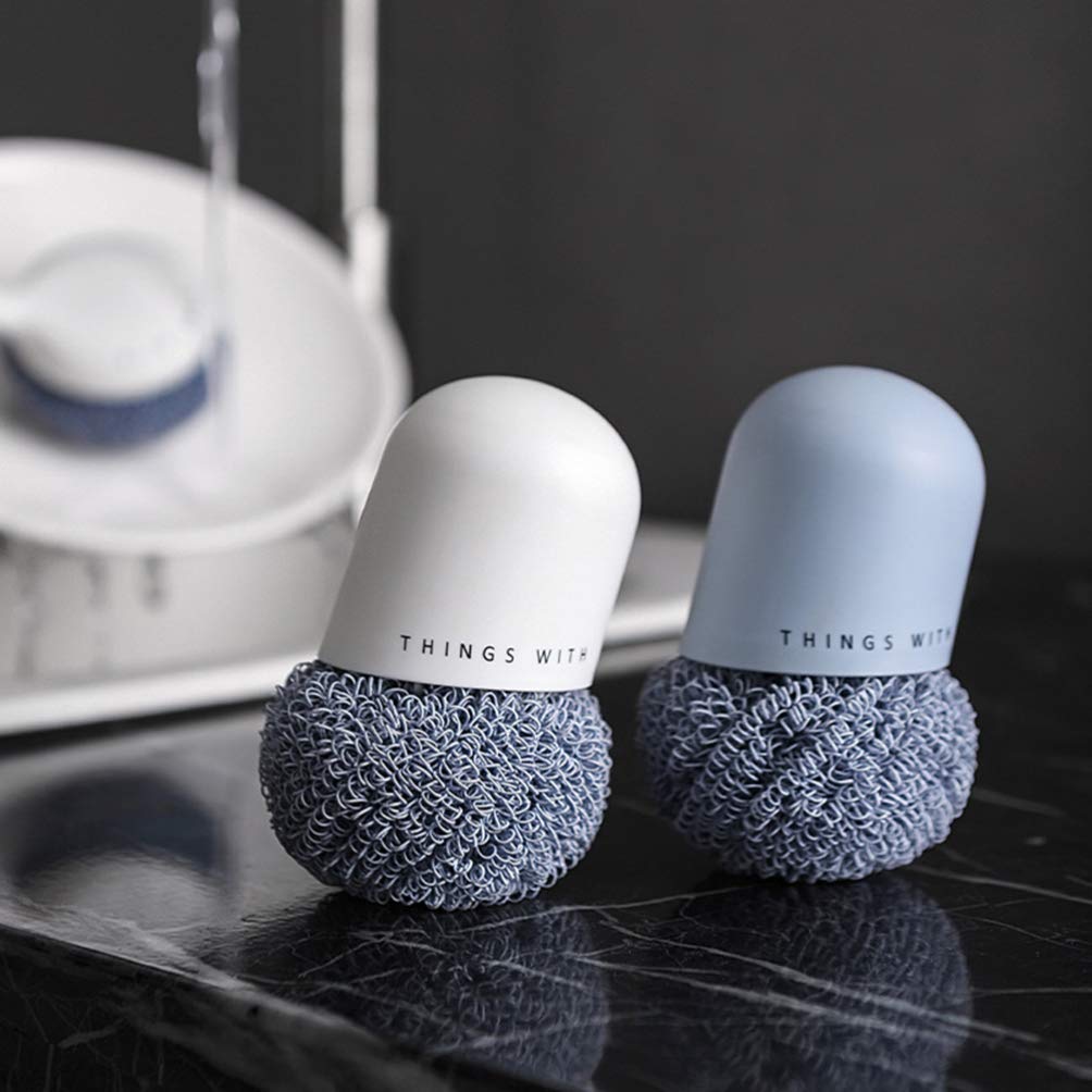 2-Pack Washing Brush & Pan Brush Set - Heavy Duty Cleaning Brushes for Kitchen, Bathroom, Floors - Perfect for Scrubbing Pots, Pans, Tiles, and Grout