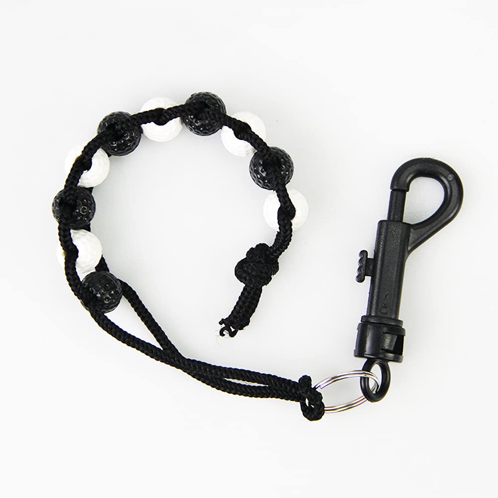 2 Pack Golf Beads Score Counter with Clips - Stroke Tracking Accessories for Golfers | Perfect for Golf Training, Practice & Scorekeeping on the Course