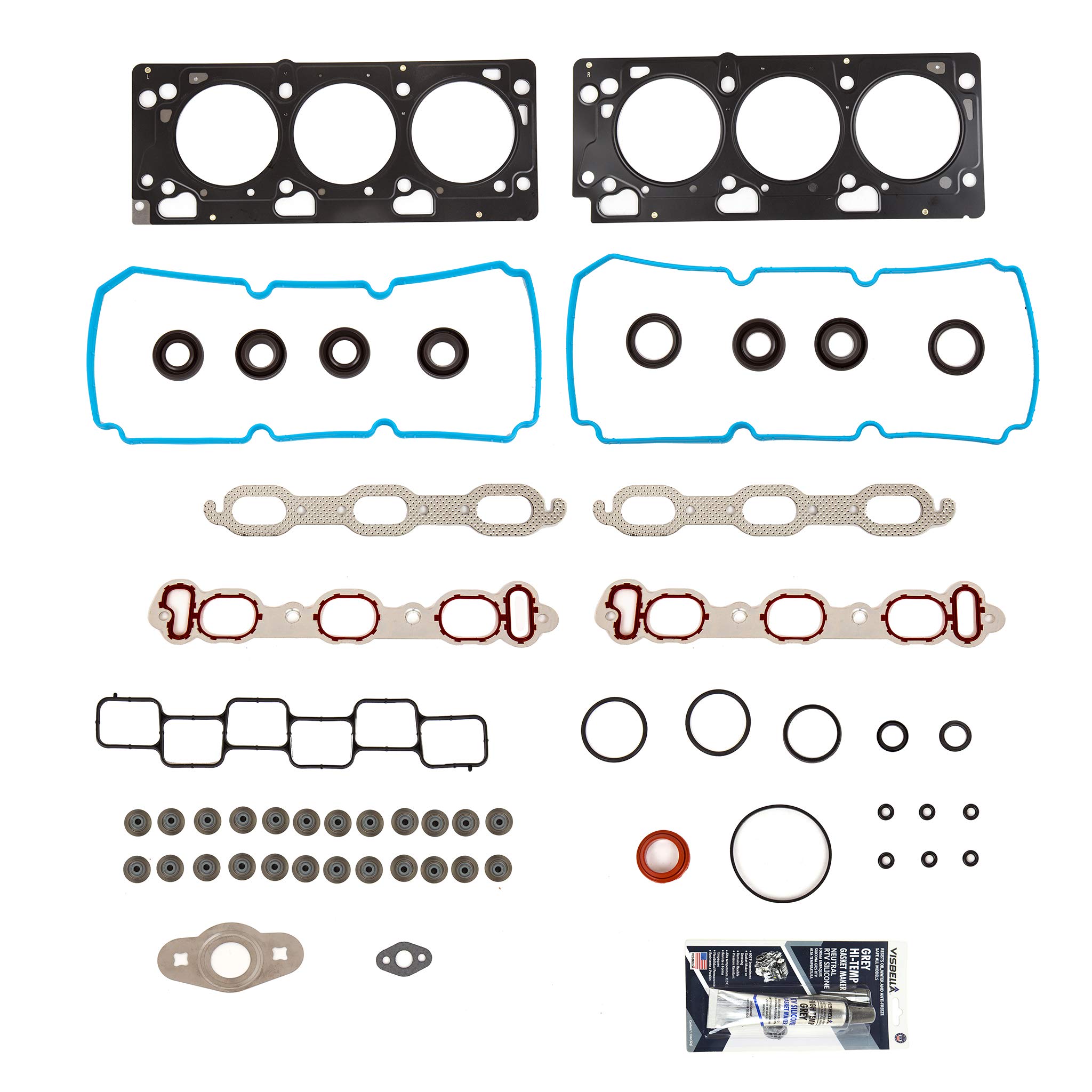 Full Gasket Set for 07-11 Chrysler Dodge Volkswagen 4.0L Engine - Intake & Exhaust Valve Replacement Kit | Perfect for Engine Repair & Maintenance