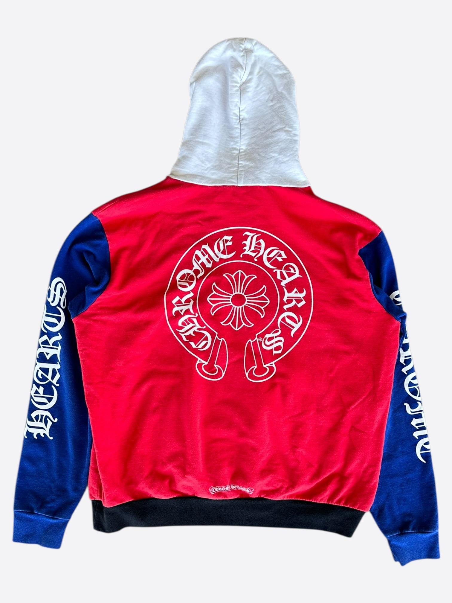Chrome Hearts Red White Blue Horseshoe Logo Hoodie - Stylish Streetwear for Men & Women | Perfect for Casual Outfits, Concerts, and Urban Fashion