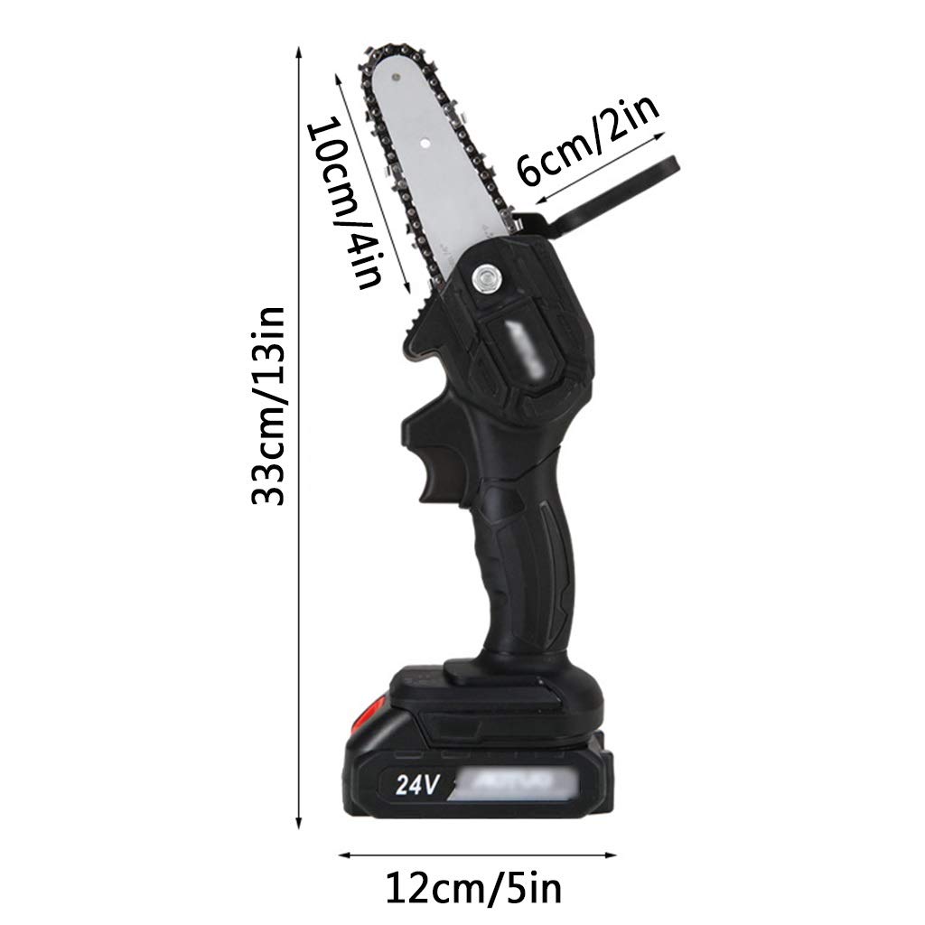 24V Cordless Electric Chainsaw - Lightweight & Portable Pruning Shears with Battery & Charger Included | Perfect for Tree Trimming, Gardening, and DIY Landscaping Projects