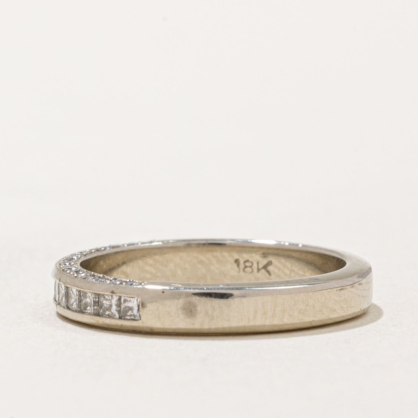 0.33ctw Diamond Edge Semi Eternity Band Ring - Size 4.5 | Elegant Wedding Band, Anniversary Gift & Everyday Jewelry for Women