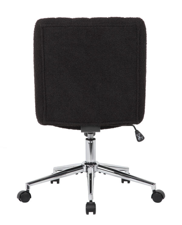 Ergonomic Boss Armless Task Chair - Adjustable Height Office Chair for Home & Workspace - Comfortable Mesh Back Support for Long Hours Sitting