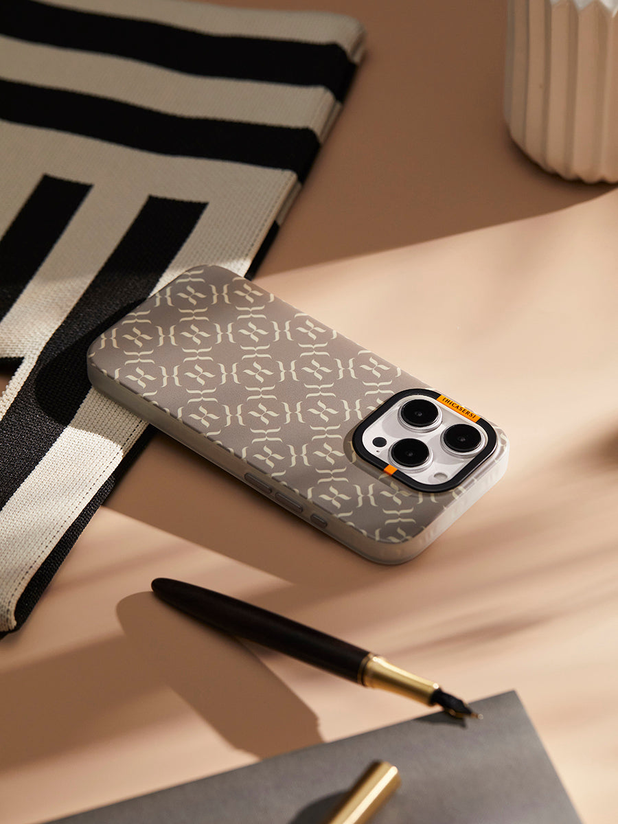 HICASERS Champagne Gold Logo Phone Case - Elegant & Protective Cover for iPhone & Samsung - Perfect for Parties, Weddings & Special Events