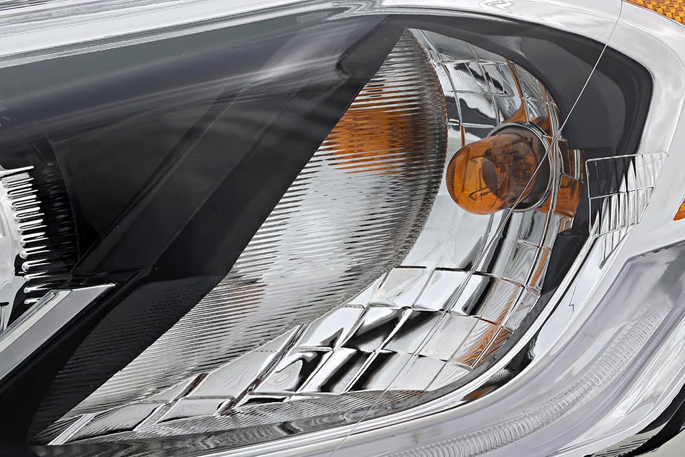 2016-2017 Honda Accord Sedan LX Halogen Headlight Assembly Kit - Driver & Passenger Side Replacement Lamps for Night Driving and Road Safety