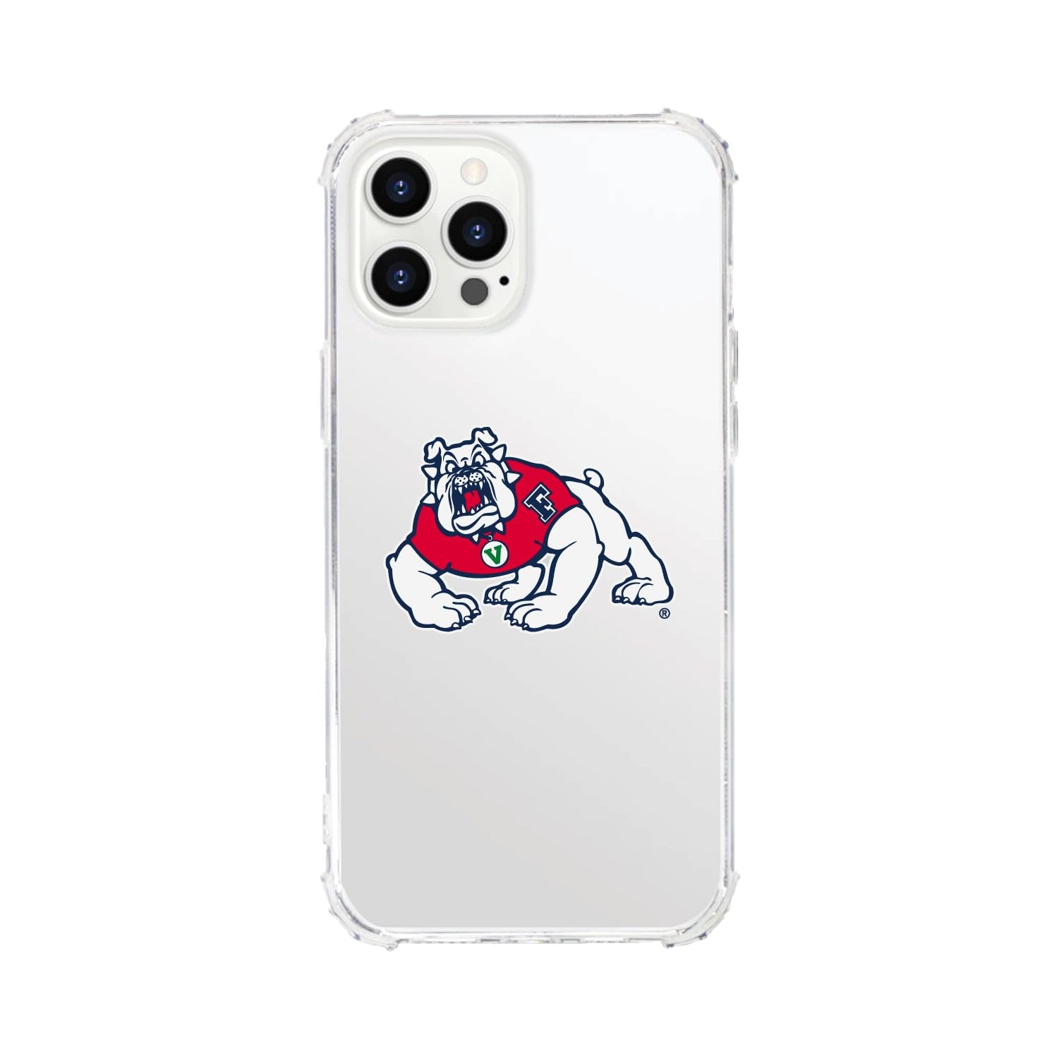 OTM Essentials Durable Phone Case for iPhone 13 - Shockproof Tough Edge Protection with Fresno State University Mascot Design in Beige | Perfect for College Students, Alumni & Bulldog Fans