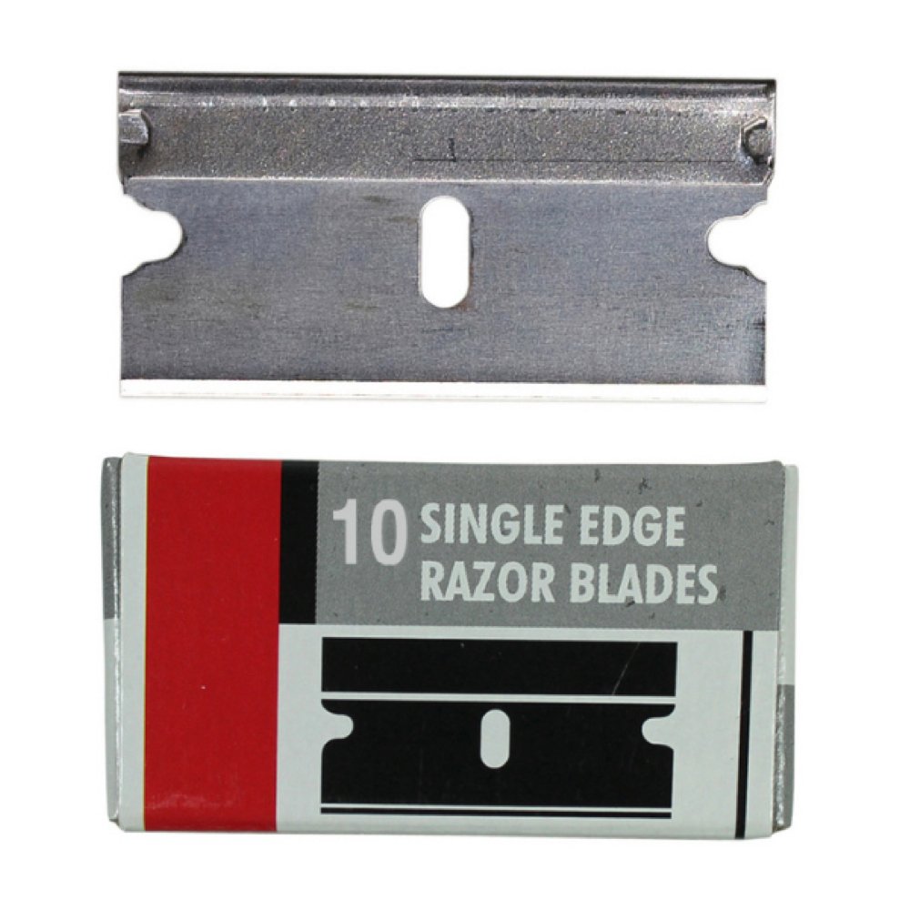Excel Blades Single-Edge Razor Blades - 10 Pack | Sharp Stainless Steel Utility Blades for Crafting, Scraping, Box Cutting & DIY Projects