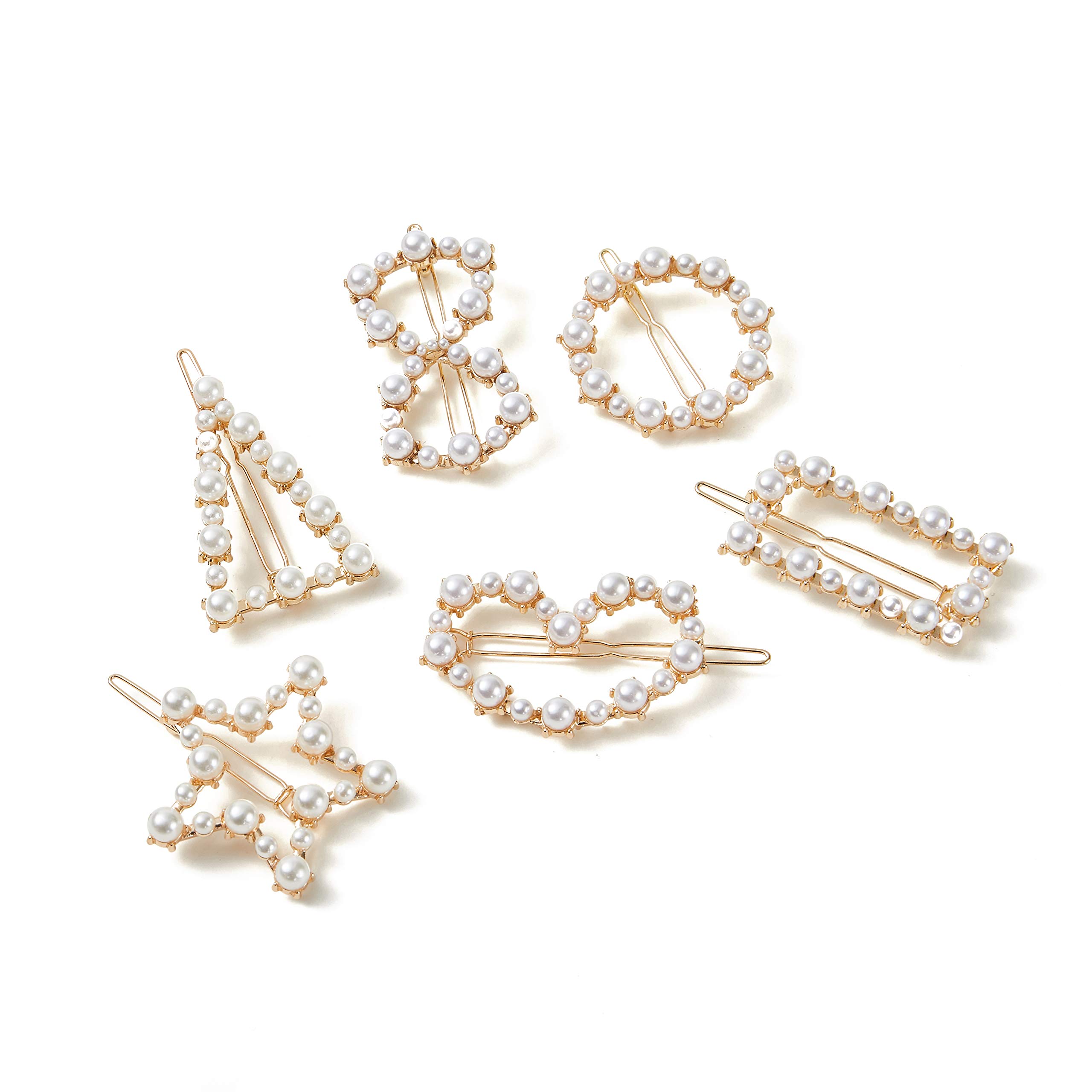 Elegant Crystal Pearl Hair Clips for Women - Metal Hair Barrettes, Bobby Pins & Hair Accessories - Perfect for Weddings, Parties & Everyday Style