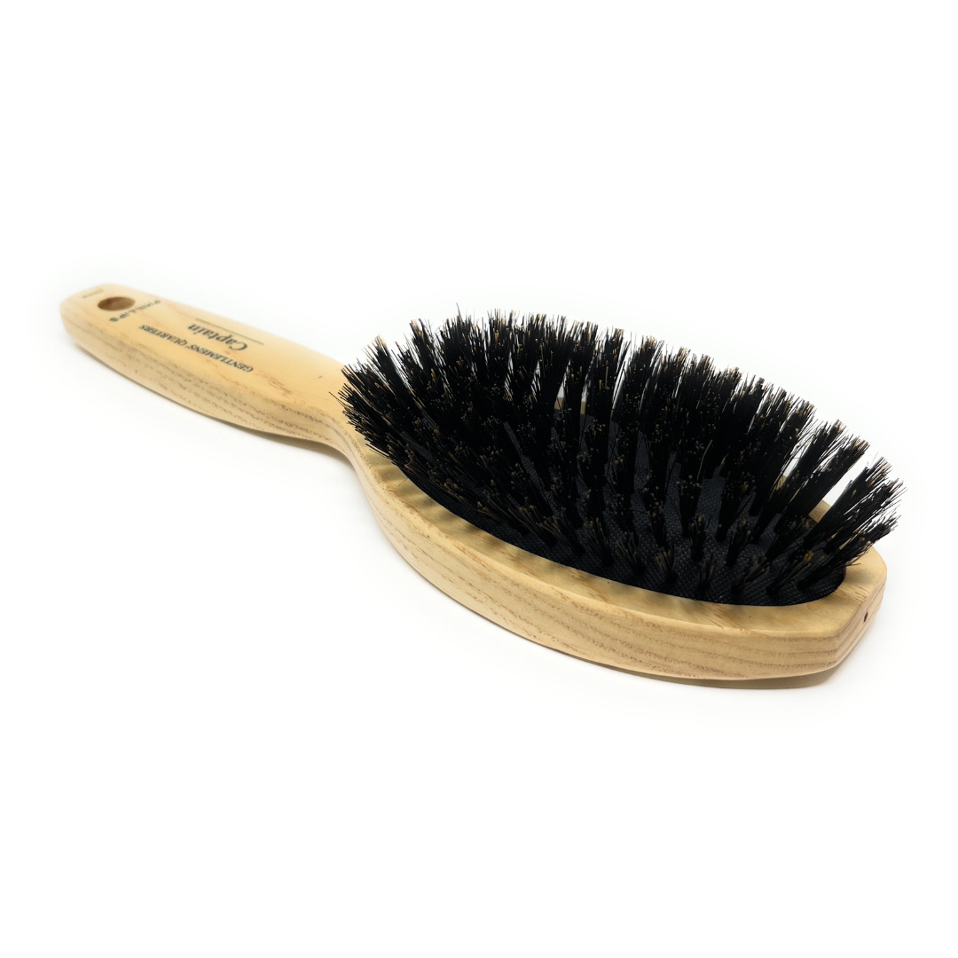 Phillips Brush 8.5 Gentlemen's Quarters Captain Boar Bristle Hair Brush with Wooden Handle - Premium Men's Grooming Tool for Healthy Hair & Scalp Massage at Home or Travel