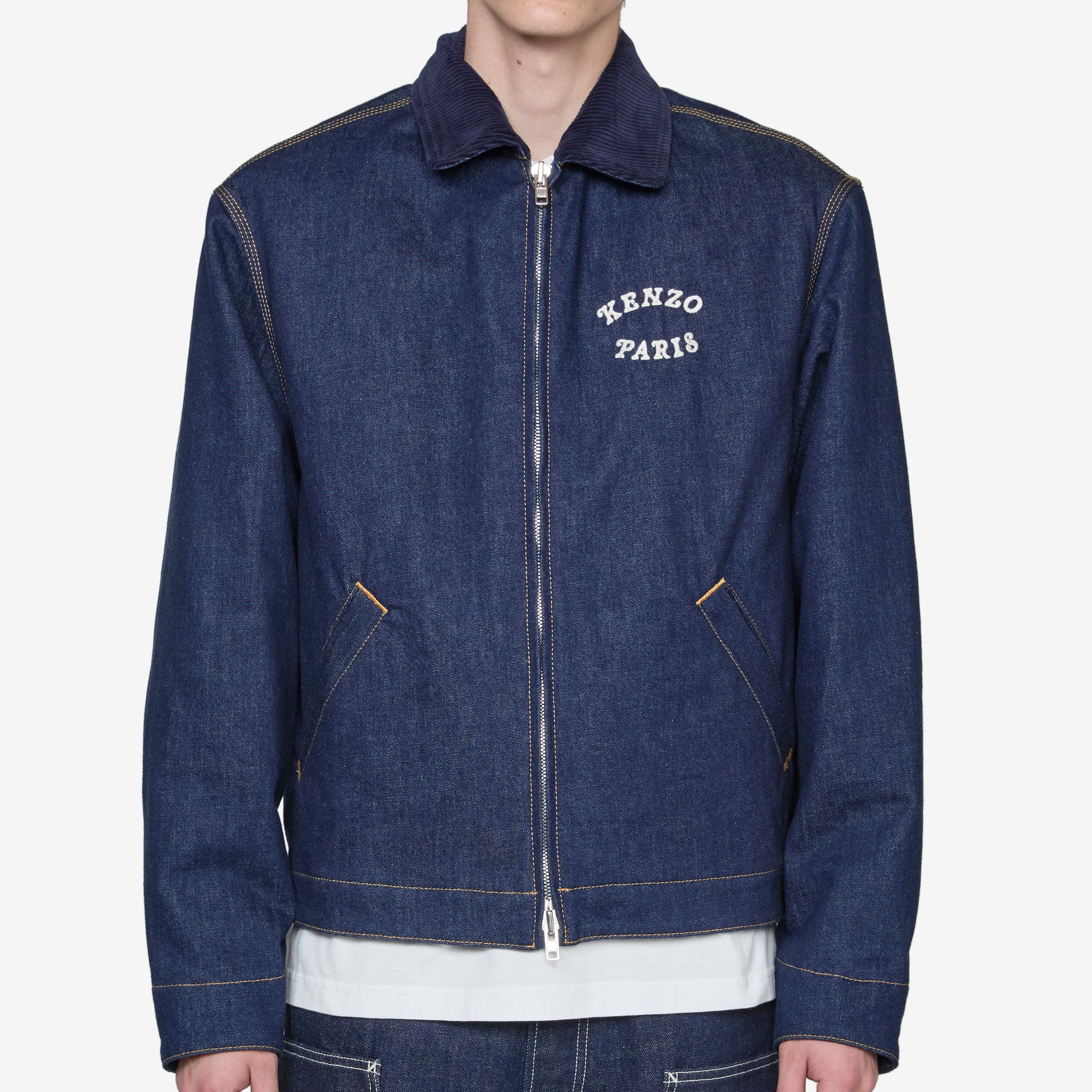 KENZO VERDY MARKET Padded Workwear Jacket - Rinse Blue Denim Jacket for Men | Streetwear Fashion, Casual Outfit & Urban Style