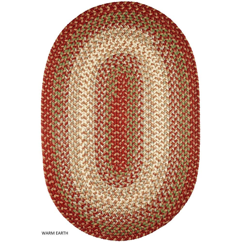 Rhody Rug Ellsworth 4' x 6' Reversible Braided Indoor/Outdoor Rug - Brown/Beige | Perfect for Living Room, Patio, Bedroom & Entryway Décor
