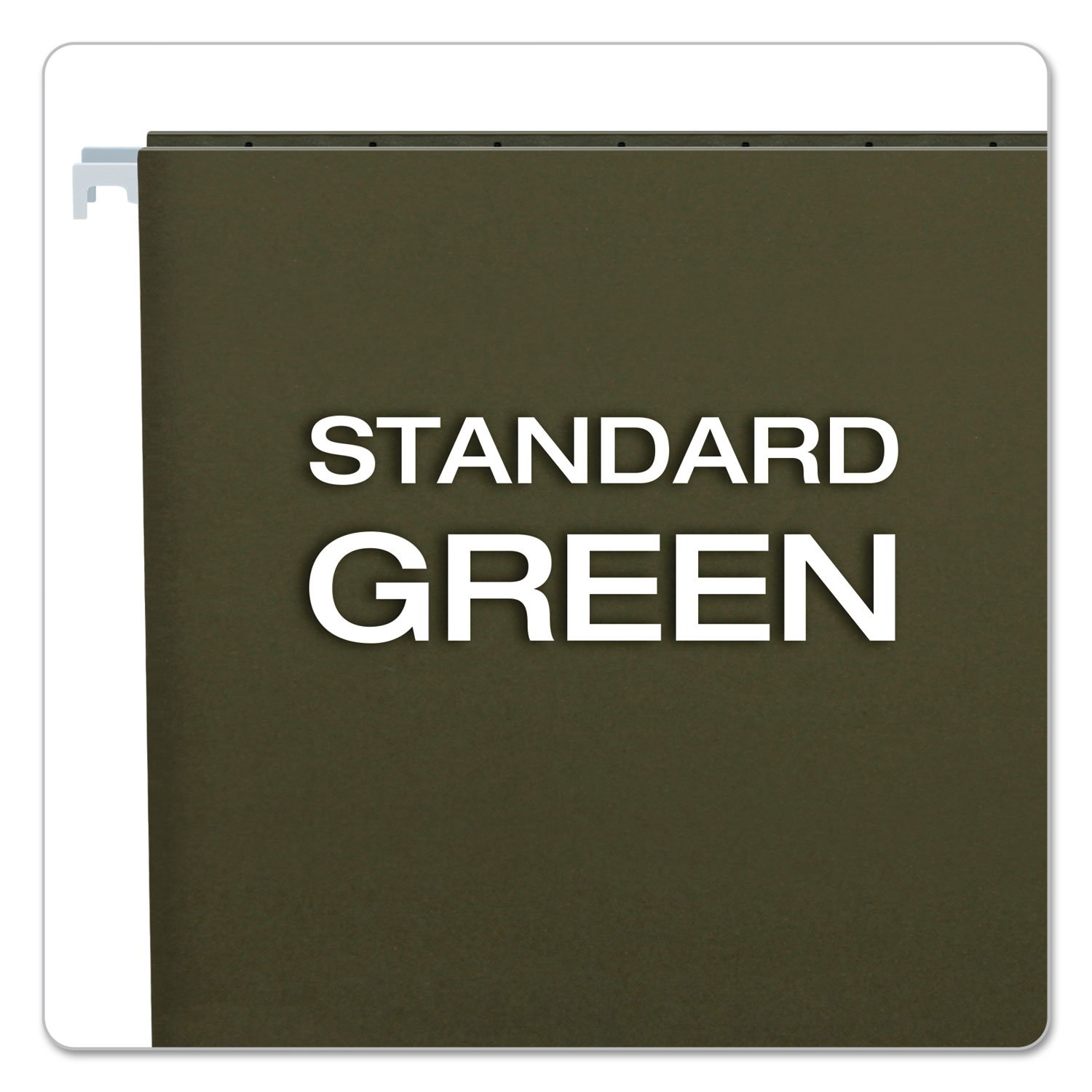 Pendaflex 81600 Standard Green Hanging File Folders - Untabbed Letter Size - 25/Box - Perfect for Office Organization & Document Storage