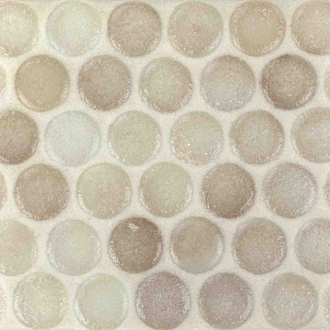 Eco-Friendly Recycled Glass Penny Tile - Sustainable Mosaic Backsplash for Kitchen & Bathroom | Perfect for DIY Home Renovation Projects